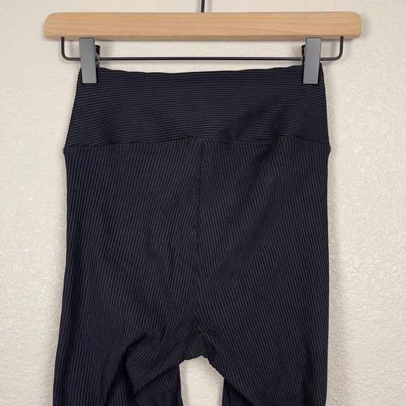 YEAR OF OURS Ribbed Football Legging Black Lace Up High‎ Waist Full Length Small - Picture 8 of 12